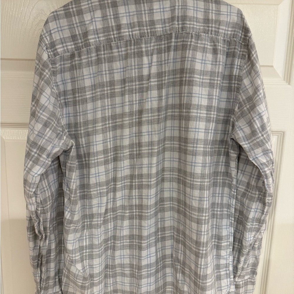 Faherty Light Gray Button Down Shirt/Flannel - image 3